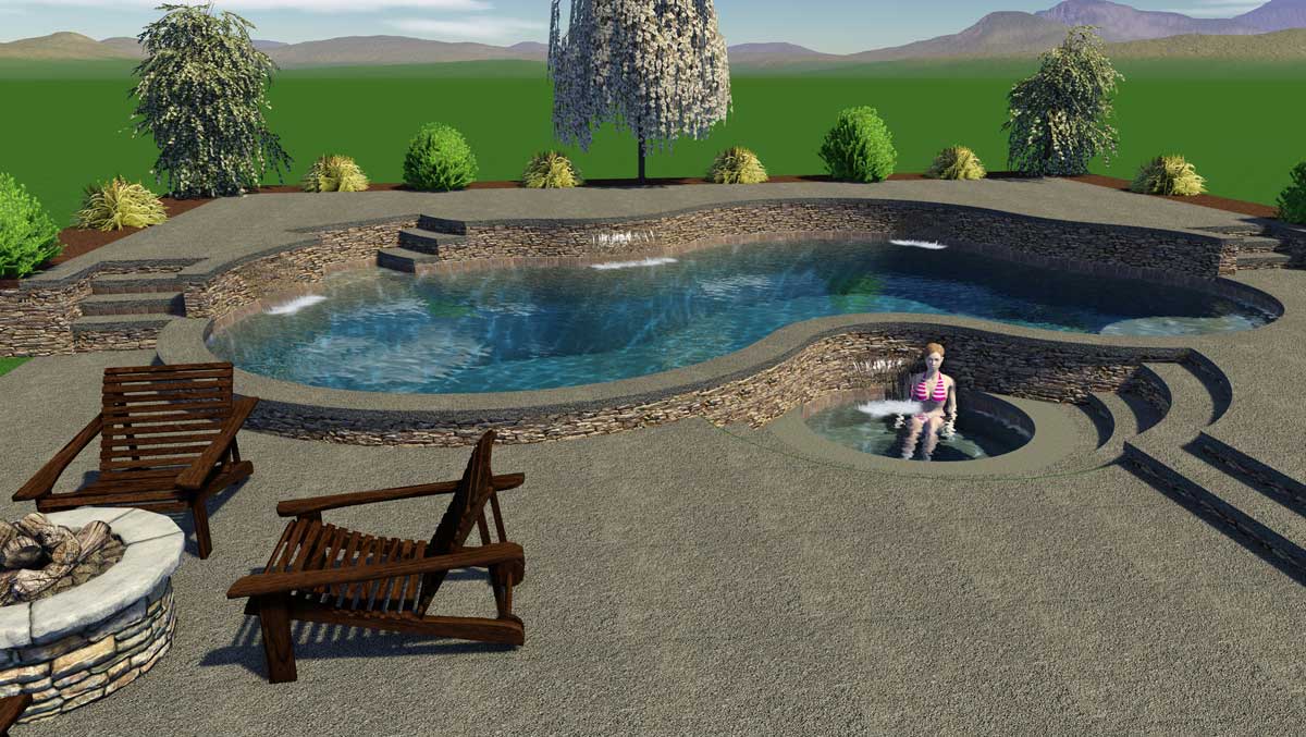 In Ground Pool Cost Precision, Inground Pool With Fire Pit